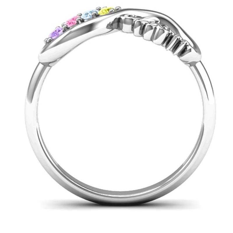 Family Infinite Love with Stones Ring Family infinity stone ring product view