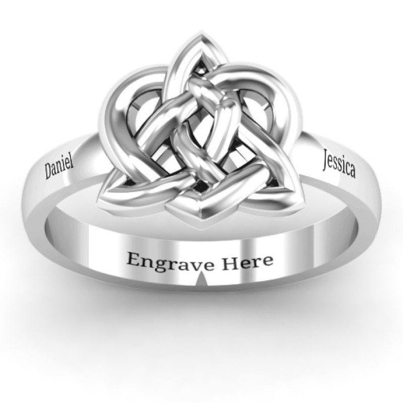 Fancy Celtic Ring - Detail View Fancy Celtic ring with open Celtic design