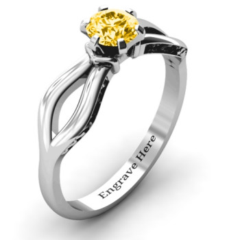 Fancy Split Shank Solitaire Ring Fancy Split Shank Solitaire Ring