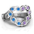 Floating Heart Infinity Ring Floating Heart Infinity Ring with infinity-symbol border and round stones
