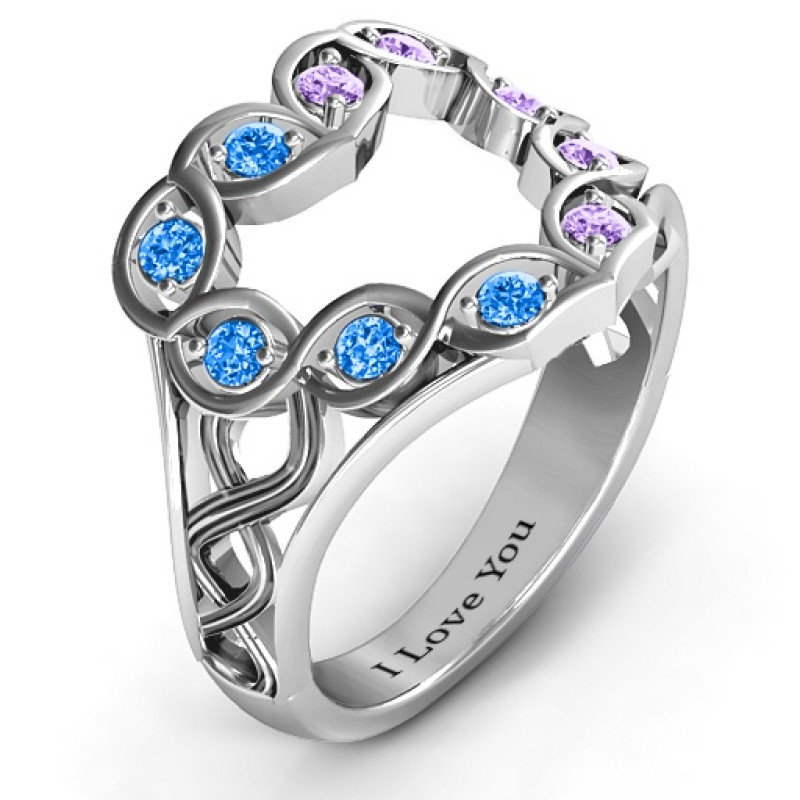 Floating Heart Infinity Ring Floating Heart Infinity Ring gallery image