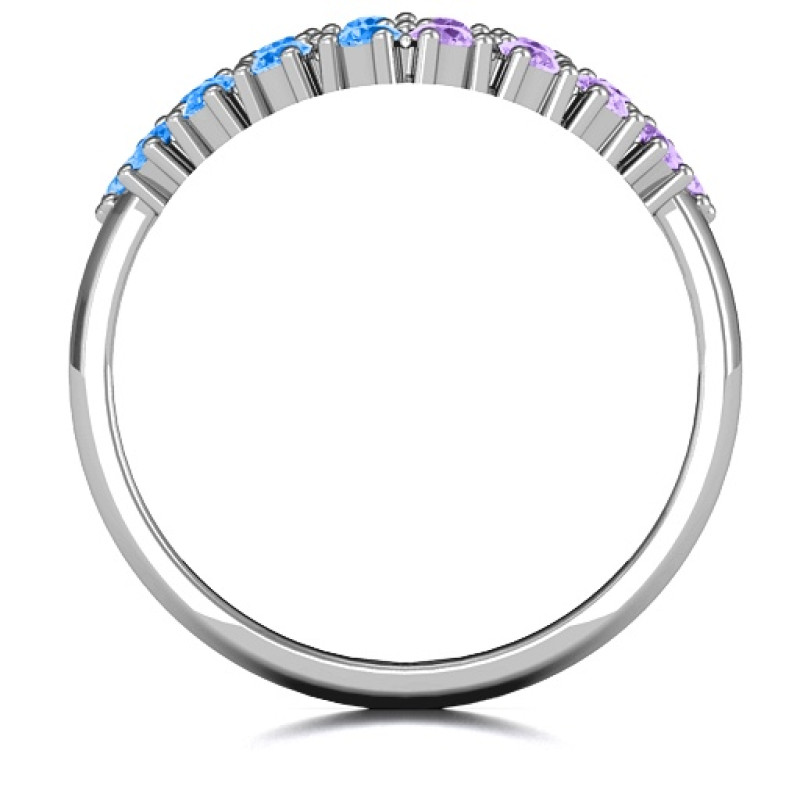 Floating Heart with Stones Ring - Gallery View Floating Heart with Stones Ring gallery view