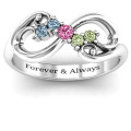 Flourish Infinity Ring with Gemstones Flourish Infinity Ring with gemstones, alternate view