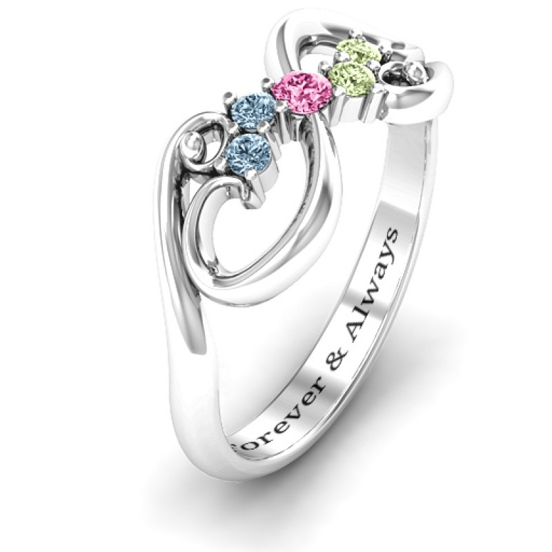 Flourish Infinity Ring with Gemstones Flourish Infinity Ring with gemstones, alternate view