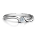 For Always Ring with a round birthstone in a tension setting