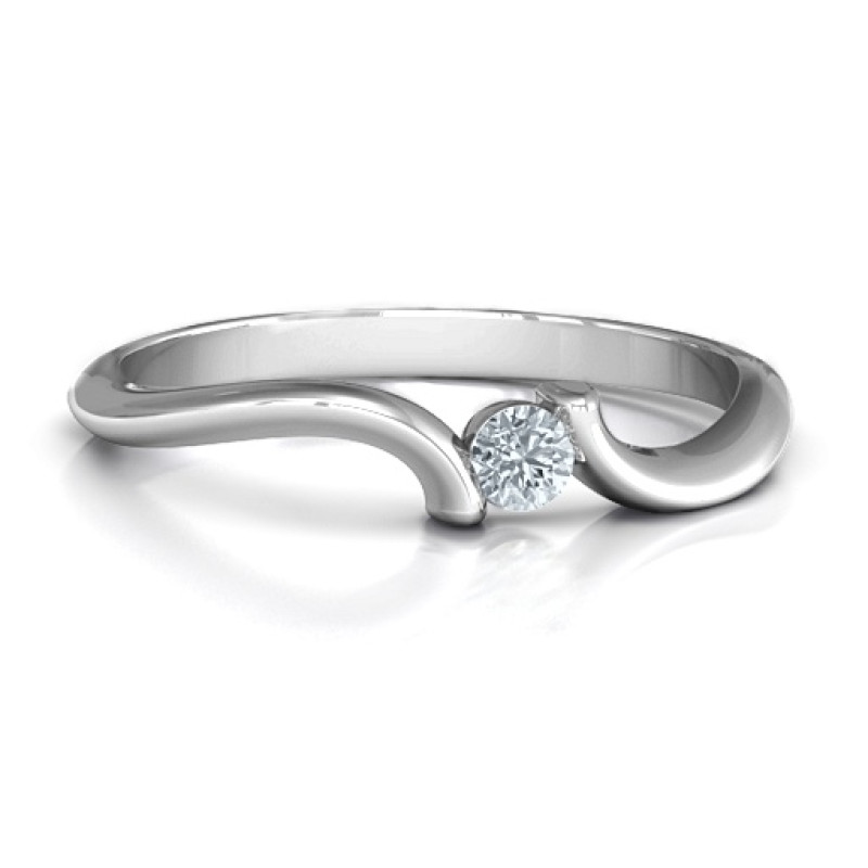 For Always Ring with a round birthstone in a tension setting