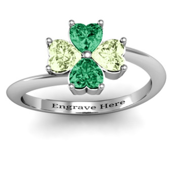 Four Heart Clover Ring Four Heart Clover Ring
