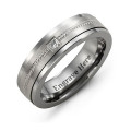 Gemstone Ring With Diamond-Cut Grooves Gemstone ring with diamond-cut grooves and a round centre stone