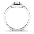Glam Diamond Ring with Single Accent Stone Glam Diamond Ring with a single accent stone