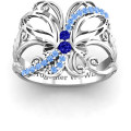 Glimmering Butterfly Ring Glimmering Butterfly Ring with two centre stones and accent stones