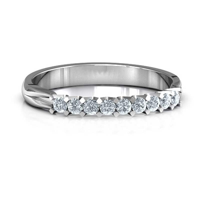 Glimmering Love Ring with accent stones
