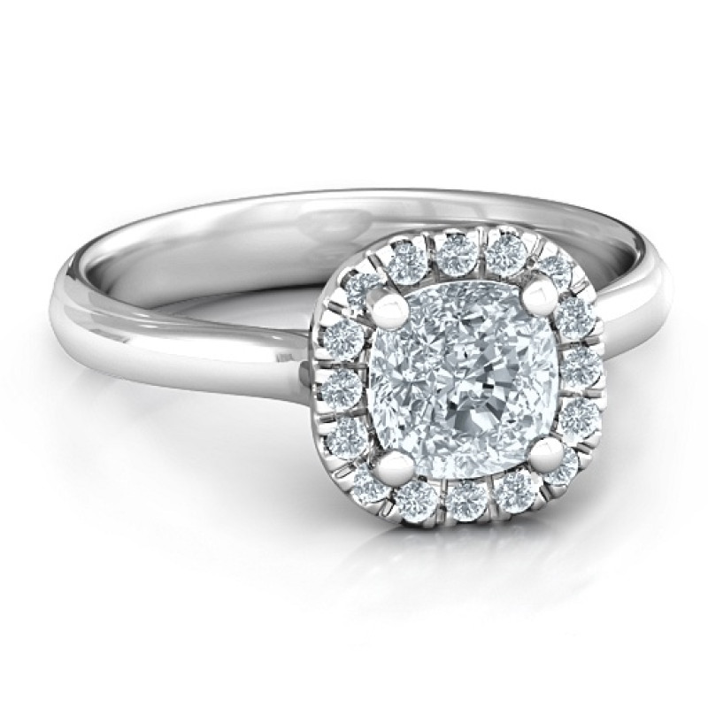 Halo of Love Ring Halo of Love Ring with cushion-cut centre stone and halo setting