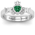 Heart Stone Claddagh Ring Heart Stone Claddagh Ring product view