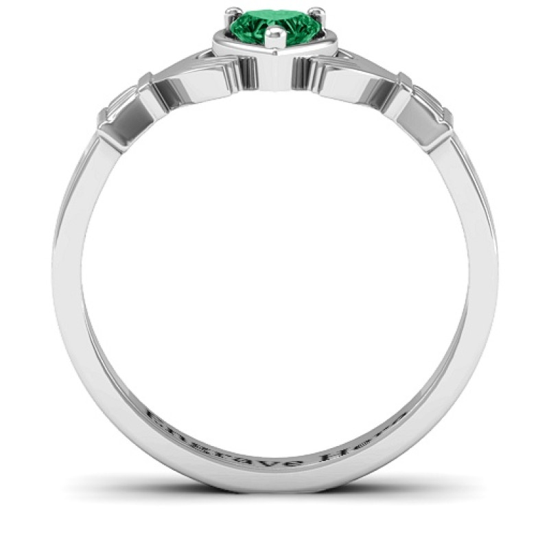 Heart Stone Claddagh Ring Heart Stone Claddagh Ring product view