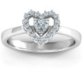 Heart in Heart Halo Ring Heart in Heart Halo Ring product view