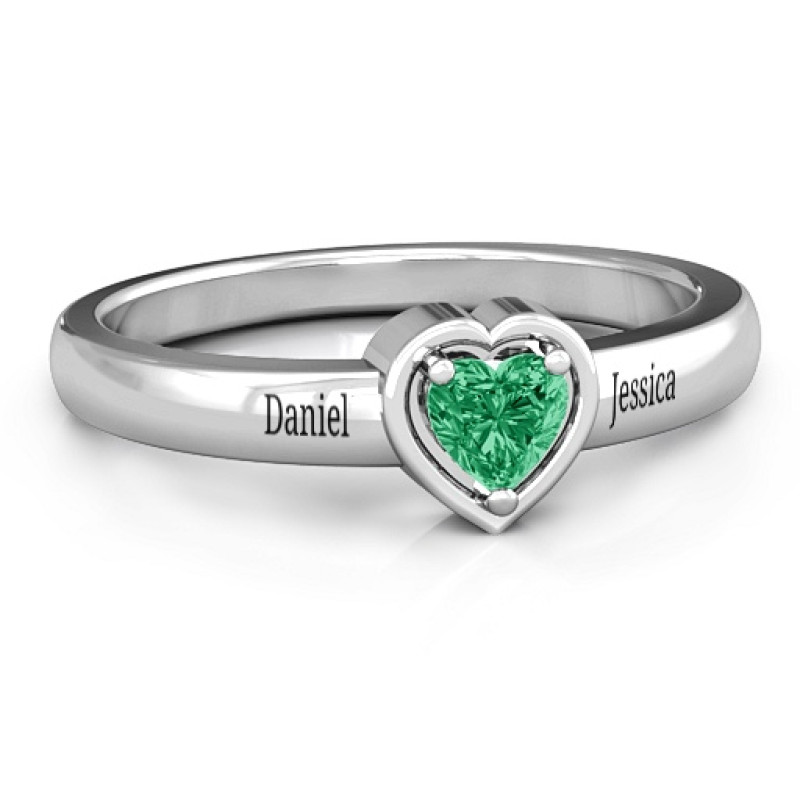 Heart in a Heart Ring Heart in a Heart Ring with heart-cut centre stone