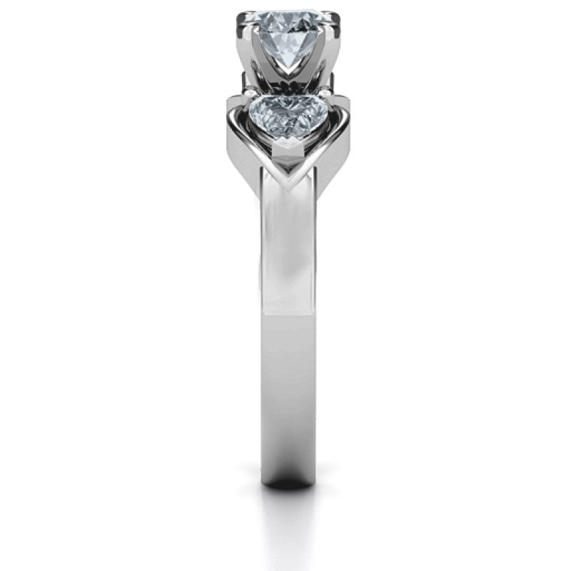 Hearts and Stones Solitaire Ring View Hearts and Stones Solitaire Ring product view