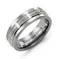 Men's Horizontal-Cut Ring with Beveled Edge Men's horizontal-cut ring with beveled edge
