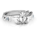 Infinity Claddagh Ring with Side Stones Infinity Claddagh ring with side stones