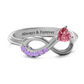 Infinity In Love Ring with Accents Infinity In Love Ring with Accents