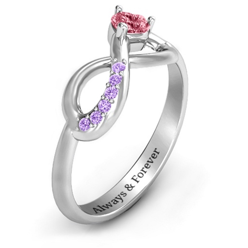 Infinity In Love Ring with Accents Infinity In Love Ring with Accents