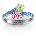 Intricate Infinity Two Stone Ring - View 2 Intricate Infinity Two Stone Ring product view