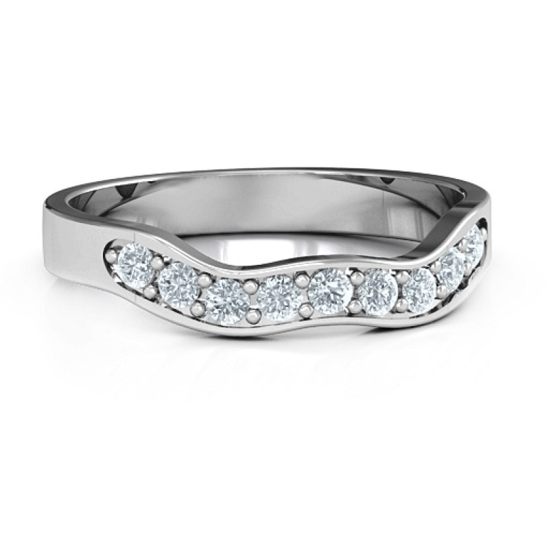 Jasmine Band Ring Jasmine Band Ring with round stones and baguette accents