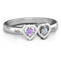 Kissing Hearts Ring Kissing Hearts Ring with touching heart-shaped settings