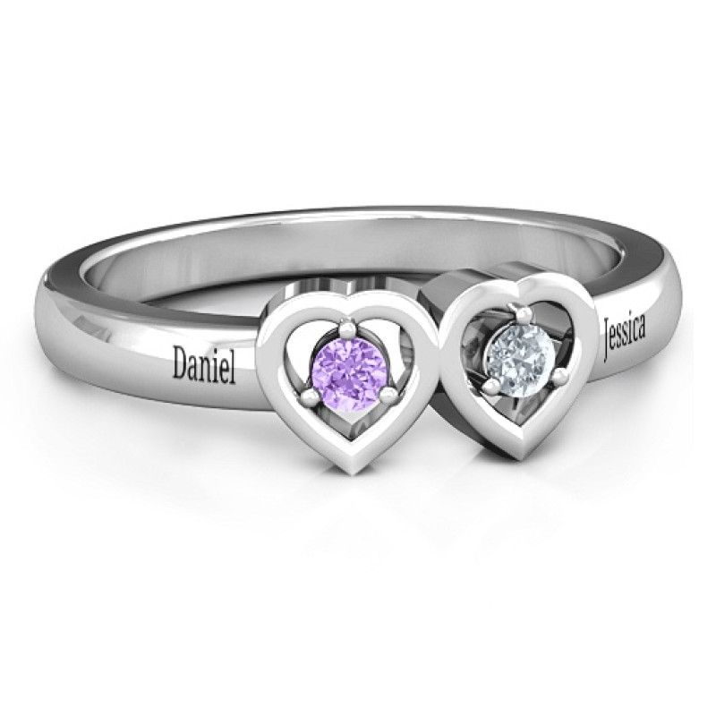 Kissing Hearts Ring Kissing Hearts Ring with touching heart-shaped settings