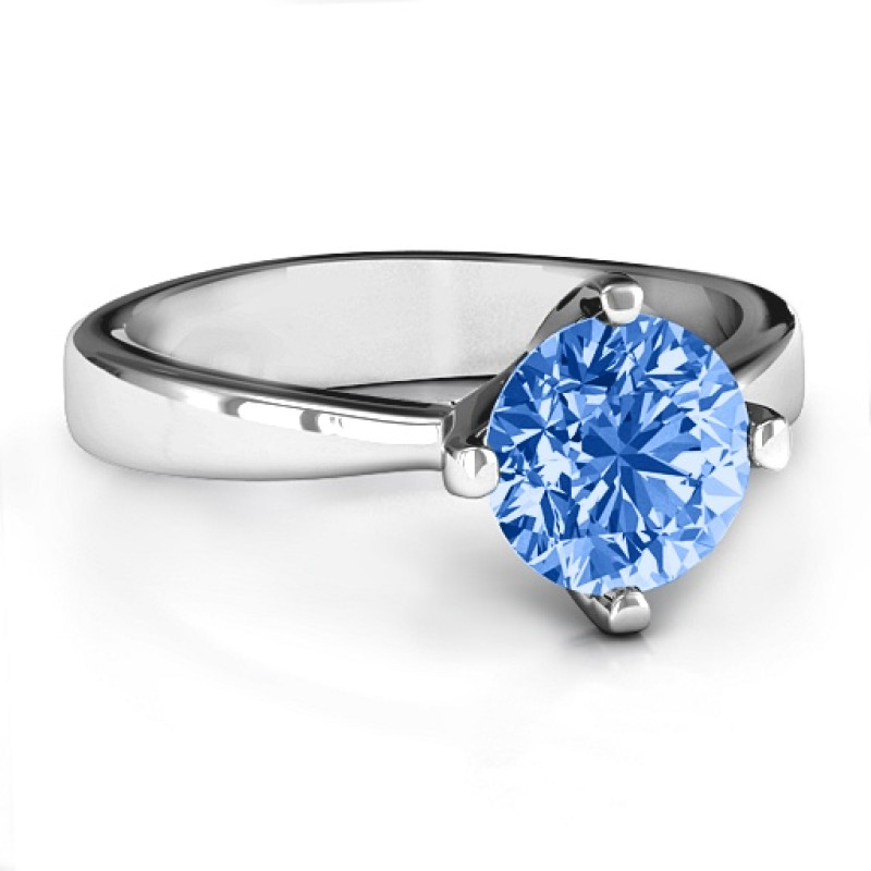 Large Stone Solitaire Ring Large stone solitaire ring with a round centre stone