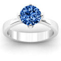 Large Stone Solitaire Ring Detail Large stone solitaire ring detail view