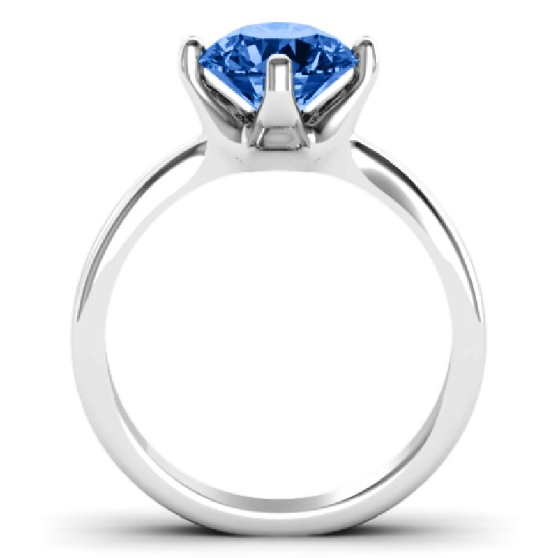 Large Stone Solitaire Ring Large stone solitaire ring with round centre stone