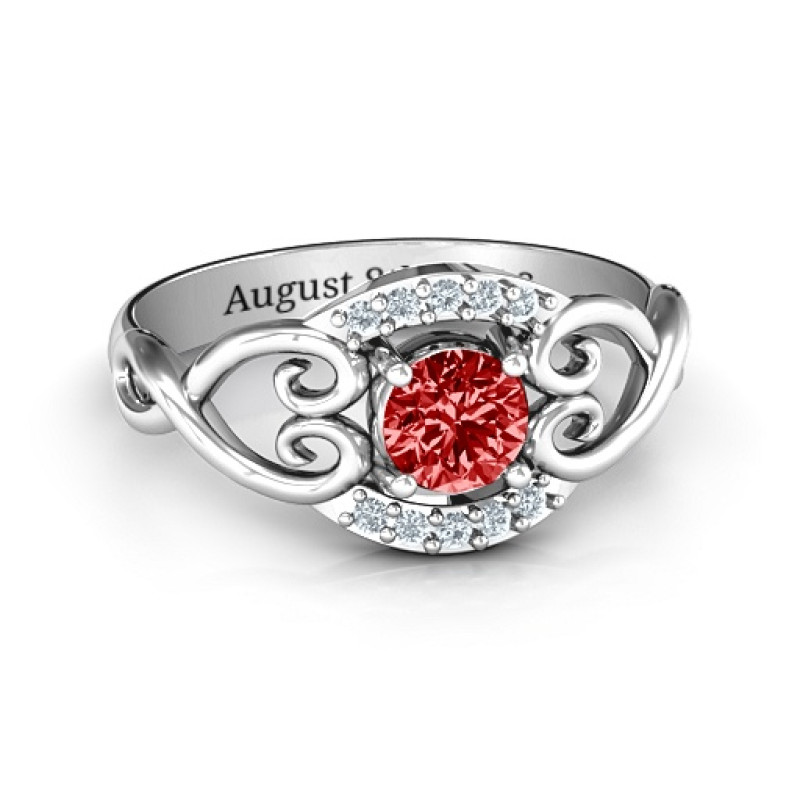 Lasting Love Promise Ring with Accents Lasting Love Promise Ring with round centre stone and accent stones