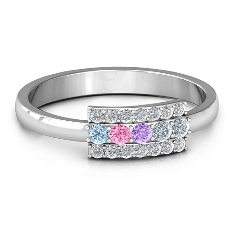 Layers Of Light Ring with three layers of accent stones