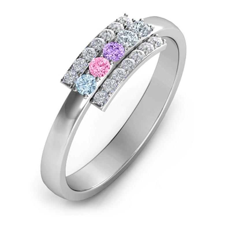 Layers Of Light Ring with three layers of accent stones