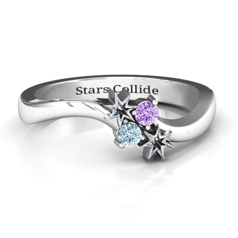 Light Up My Life Ring Light Up My Life Ring with two star details and birthstones