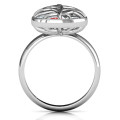 Lovely Lilac Cage Leaf Ring Lovely Lilac Cage Leaf Ring with heart-cut stone settings