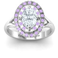 Margaret Double Halo Ring Margaret Double Halo Ring with oval centre stone and round accent stones