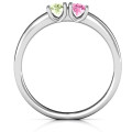 Meet In The Middle Two Stone Ring with two round centre stones