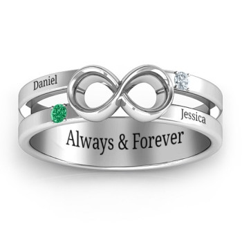 Men's Accented Infinity Ring Men's Accented Infinity Ring