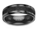 Men's Black Nightfall Ceramic Ring Detail Men's Black Nightfall Ceramic Ring detail view