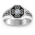 Men's Celtic Knot Signet Ring Men's Celtic Knot Signet Ring product view