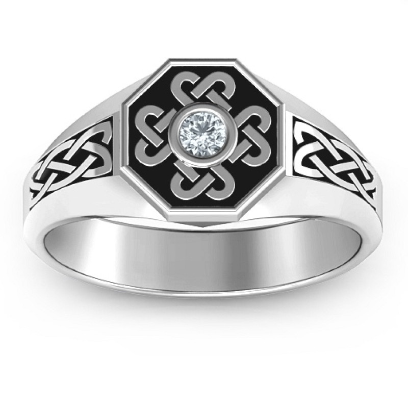 Men's Celtic Knot Signet Ring Men's Celtic Knot Signet Ring product view