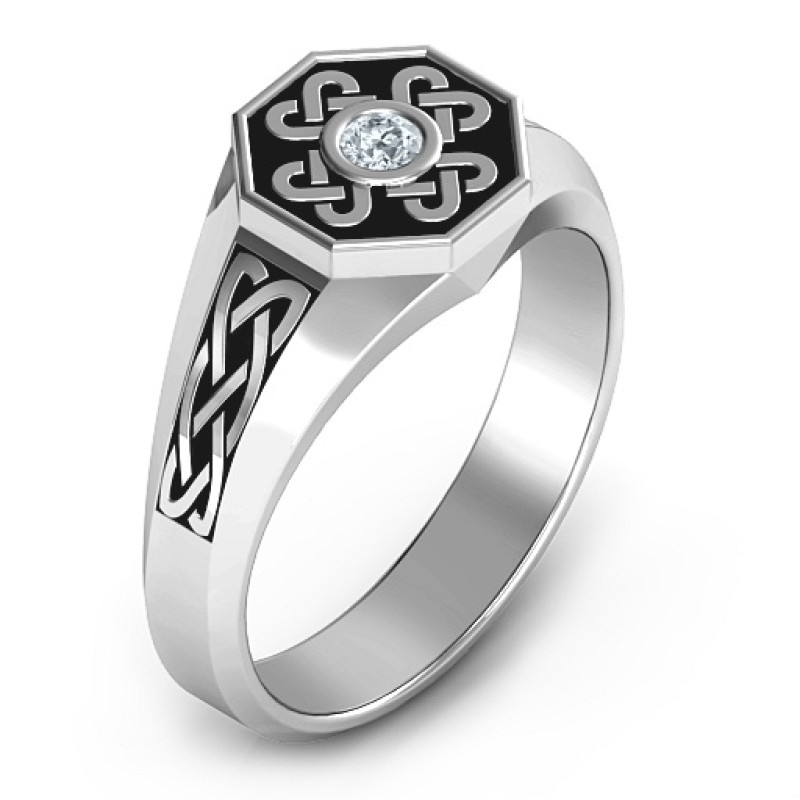 Men's Celtic Knot Signet Ring Men's Celtic Knot Signet Ring product view