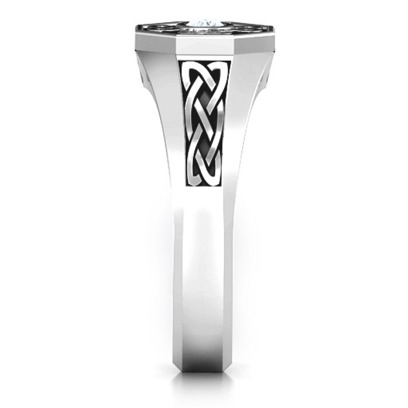 Men's Celtic Knot Signet Ring Men's Celtic Knot Signet Ring product view