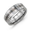 Men's Grooved Layers Tungsten Ring Men's grooved layers tungsten ring