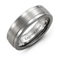 Men's Plain Centre Tungsten Band Ring Men's plain centre tungsten band ring