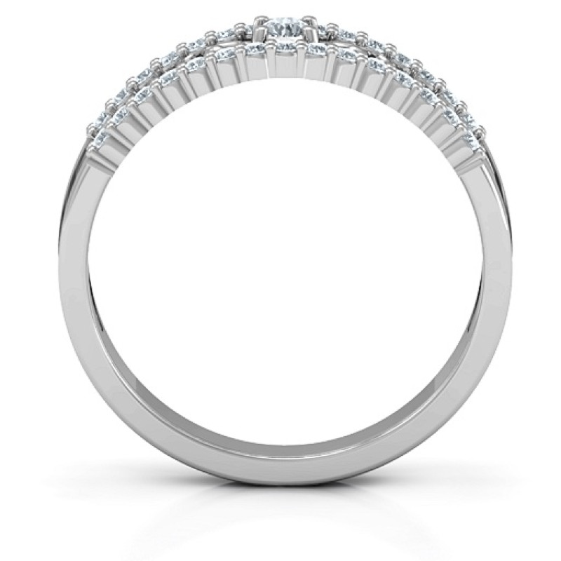 Mesmeric Love Ring Mesmeric Love Ring with central round stone and filigree-detailed band