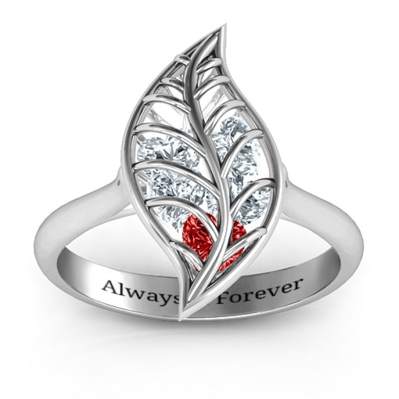 Mint to Be Cage Leaf Ring product view
