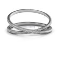 Modern Crossover Ring with Braided Detail Modern crossover ring with braided detail